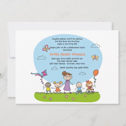 Special Ed Teacher's Retirement Party 2 Invitation