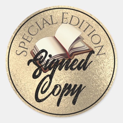 Special Edition Signed Copy Gold 2 Classic Round Sticker