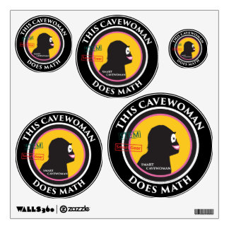 Special Edition STEM Smart Gear Math Cavewoman Wall Decal