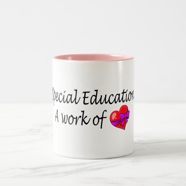 Special Education A Work Of Love Two-Tone Coffee Mug (Center)
