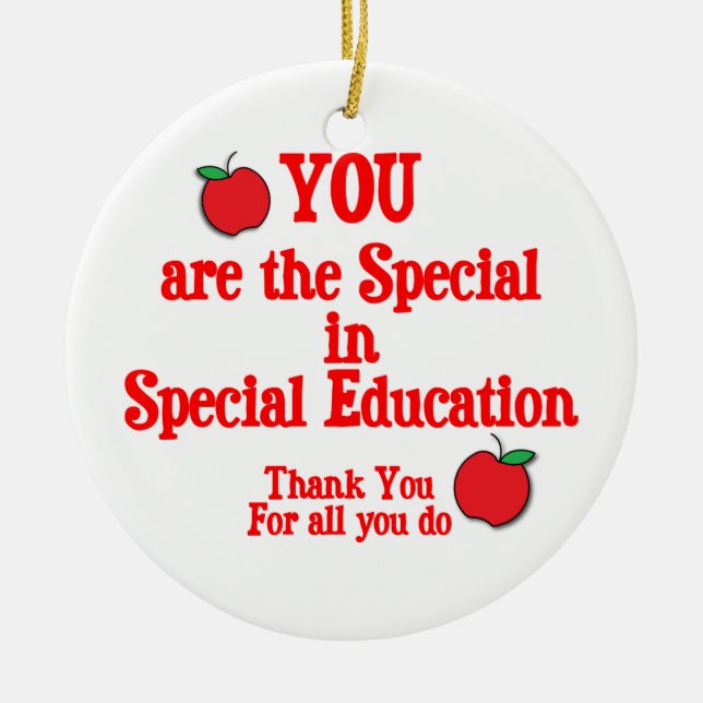 Special Education Appreciation Ceramic Ornament (Front)