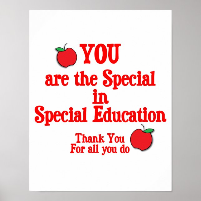 Special Education Appreciation Poster (Front)