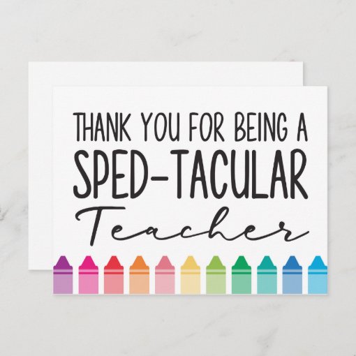 Special Education Autism Teacher Appreciation Card | Zazzle