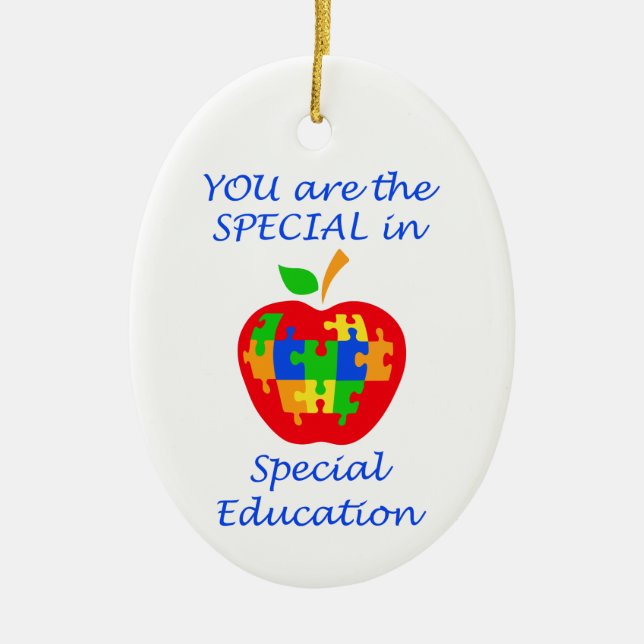 Special Education Ceramic Ornament (Front)