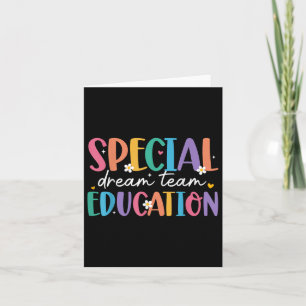 Special Education Dream Team Back To School Sped T Card