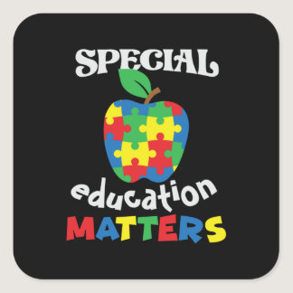 Special Education Matters - Cute Teacher Square Sticker