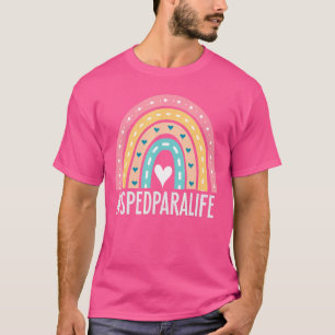 Special Education Paraprofessional Cute Rainbow T-Shirt