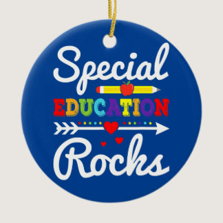 Special Education Rocks Autism Awareness Month Ceramic Ornament