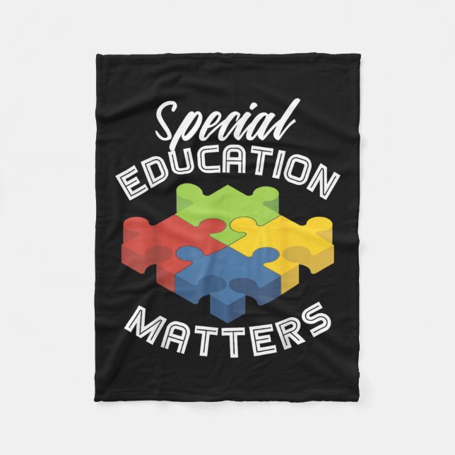 Special Education S Autism Awareness S  Fleece Blanket (Front)
