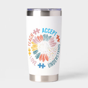 Special Education SPED Teacher Autism Sunflower Insulated Tumbler