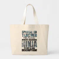 Personalized Teacher's Appreciaton Camvas Tote Bags w/Name & Text - 9  Design Custom Teachers Day Bag Gifts for Teacher Customized Canvas Gift  Women