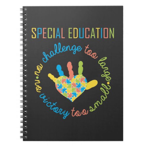 Special Education Teacher Autism Awareness Puzzle Notebook