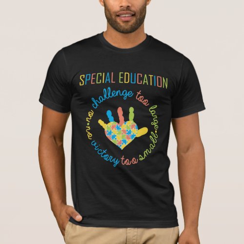 Special Education Teacher Autism Awareness Puzzle T_Shirt