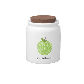 Special Education Teacher Candy Jar by thepinkschoolhouse at Zazzle