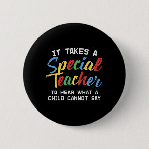 Special Education Teacher Cute Autism Awareness Gi Button
