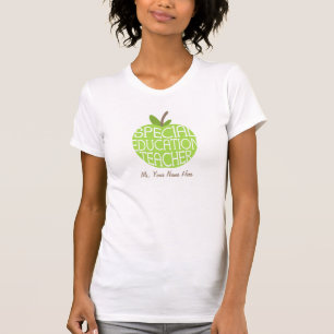Special Education Teacher Green Apple Shirt