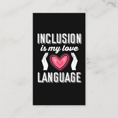 Special Education Teacher Inclusion Awareness Business Card