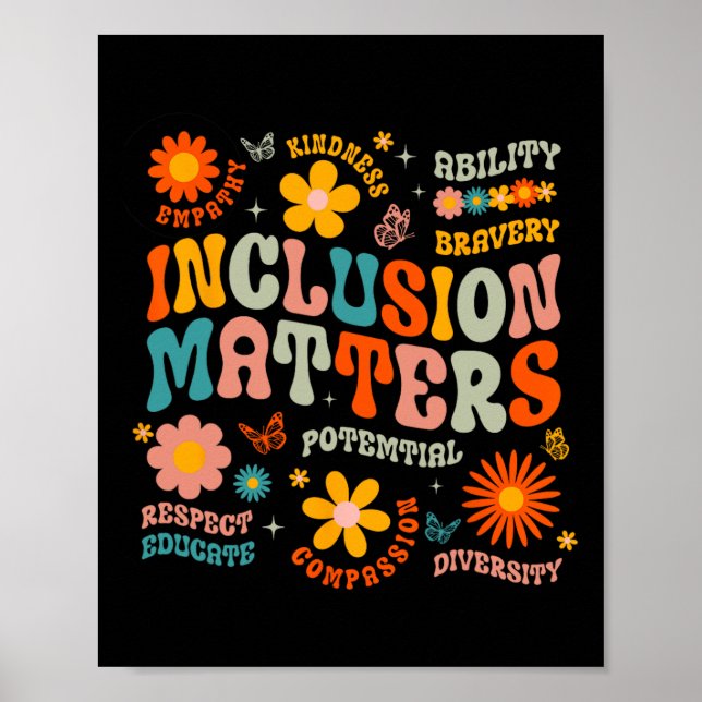 Special Education Teacher Inclusion Problems Autis Poster (Front)