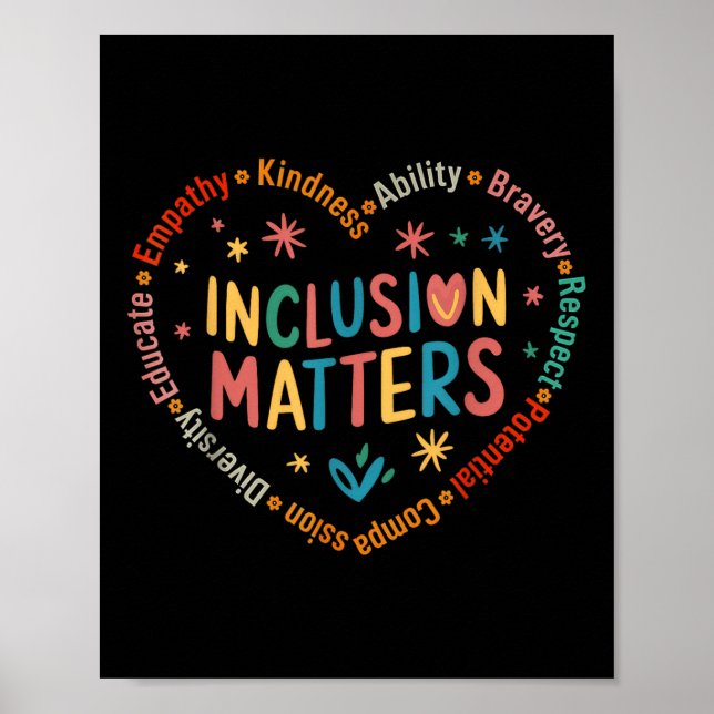 Special Education Teacher Inclusion S Autism Aware Poster (Front)