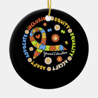 Special Education Teacher Inspirational Autism Awa Ceramic Ornament