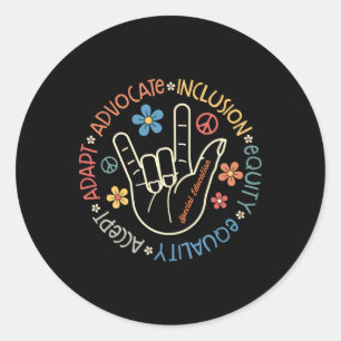 Special Education Teacher Inspirational Autism Awa Classic Round Sticker