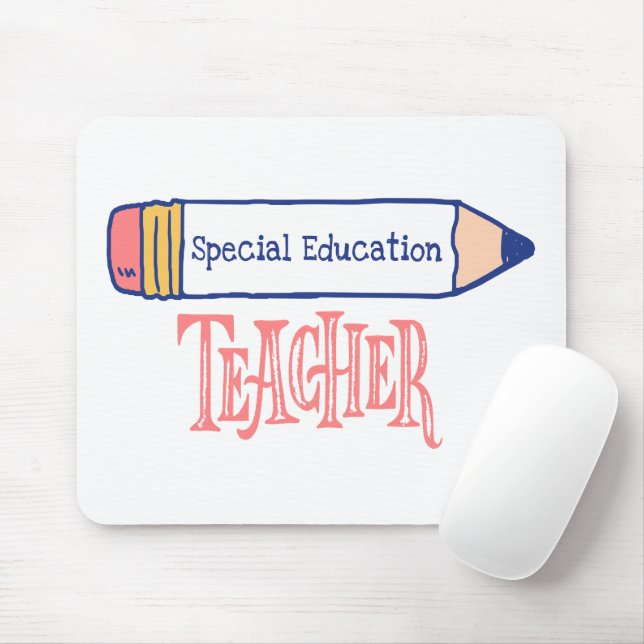 Special Education Teacher Pencil Design Mouse Pad (With Mouse)