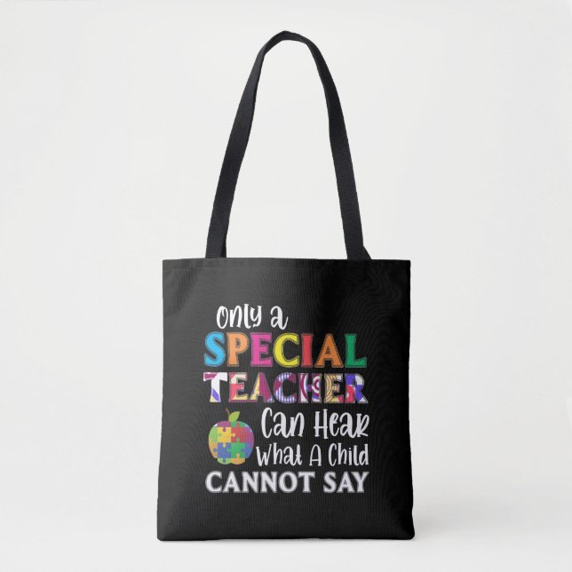 Special Education Teacher Special Kids Awarenes Tote Bag (Front)