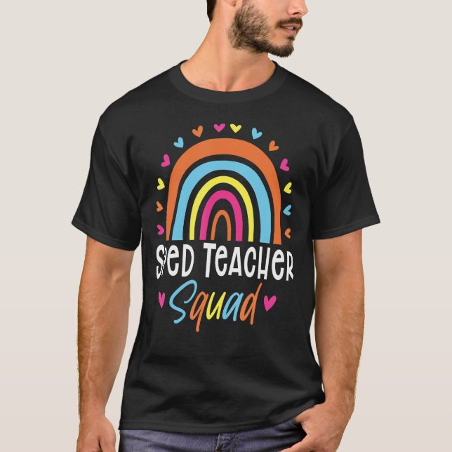 Special Education Teacher Sped Ed Boho Boho Rainbo T-Shirt (Front)