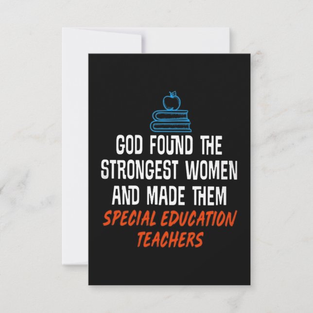 Special Education Teachers Card (Front)