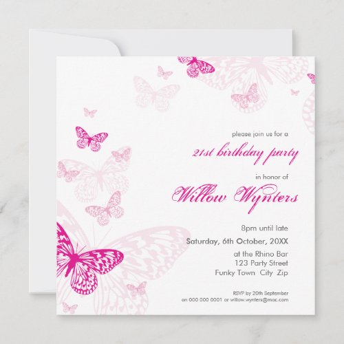SPECIAL EVENT INVITES :: butterflies 1SQ