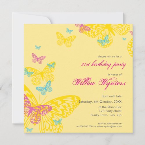 SPECIAL EVENT INVITES :: butterflies 6SQ