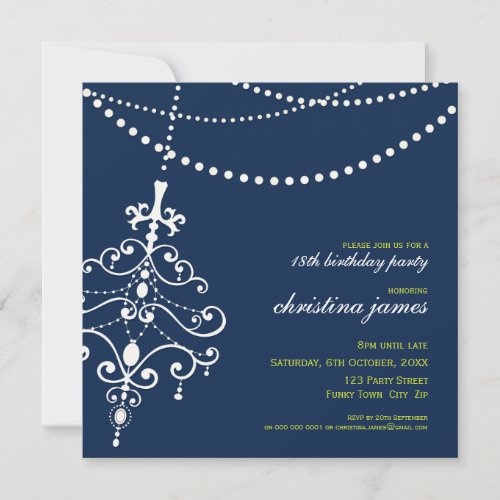 SPECIAL EVENT INVITES  chandelier  lights 6SQ