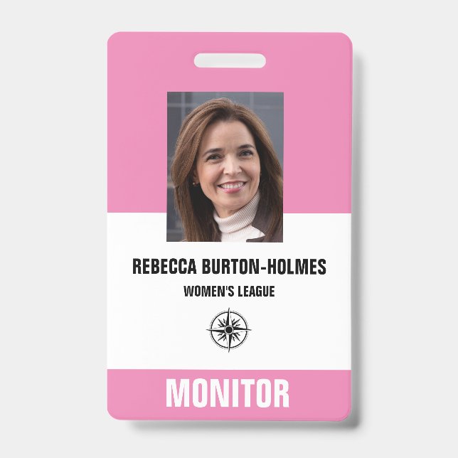 SPECIAL EVENT MONITOR PASS - Photo I.D. Badge (Front)