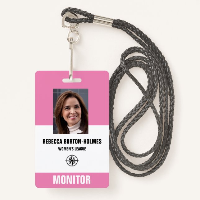 SPECIAL EVENT MONITOR PASS - Photo I.D. Badge (Front with Lanyard)