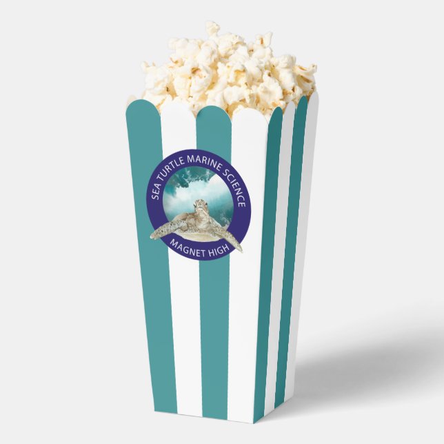 Special Event Movie Night Company Logo Popcorn Favor Boxes (Popped)
