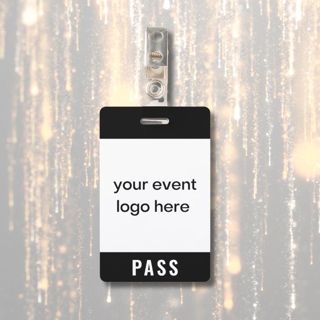 Special Event Pass Badge (Pass badge for special event, festival or concert. Custom logo on front and name and date on back.)
