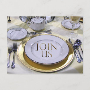 Special event postcard invitation