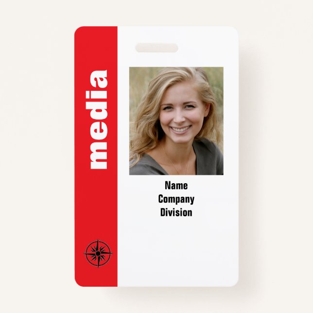 SPECIAL EVENT PRESS PASS and Photo I.D. Badge (Front)