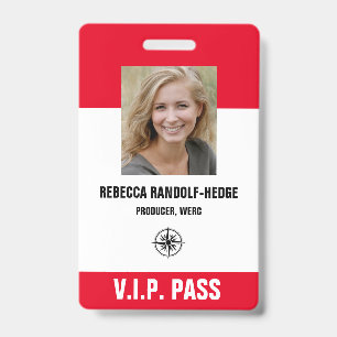 SPECIAL EVENT V.I.P. PASS - Photo I.D. Badge