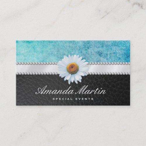 Special Events Classic Blue Grunge Business Card