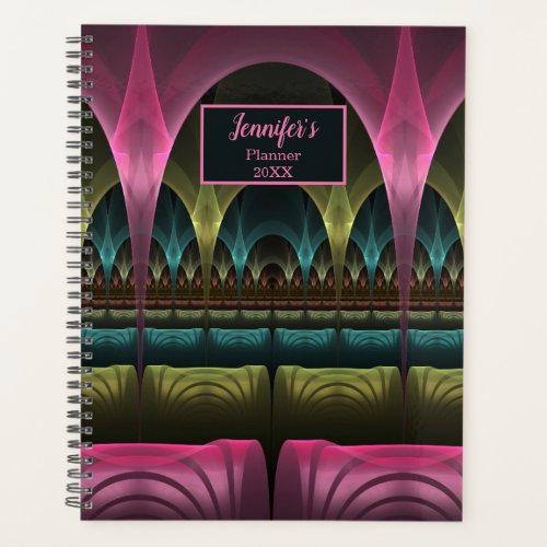 Special Fantasy Abstract Colorful Fractal Own Name Planner