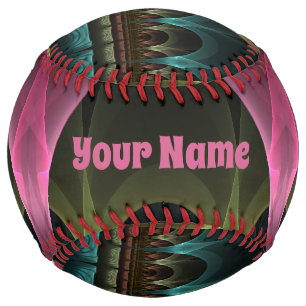 Special Fantasy Abstract Colorful Fractal Own Name Softball
