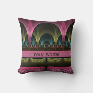 Special Fantasy Abstract Colorful Fractal Own Name Throw Pillow