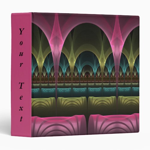 Special Fantasy Abstract Colorful Fractal Own Text 3 Ring Binder