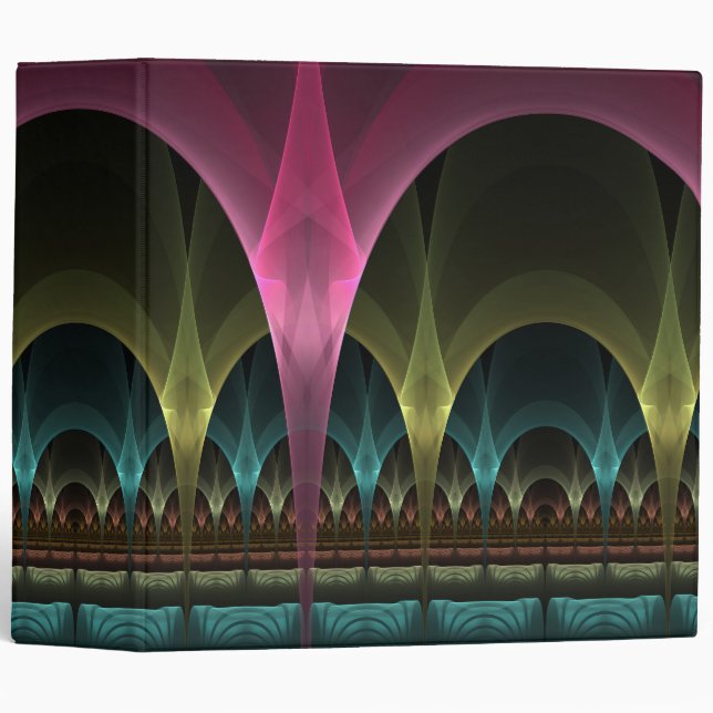 Special Fantasy Pattern Abstract Colorful Fractal 3 Ring Binder (Front/Spine)