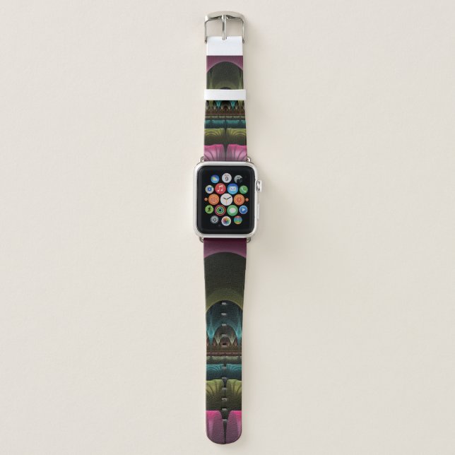 Special Fantasy Pattern Abstract Colorful Fractal Apple Watch Band (Front)