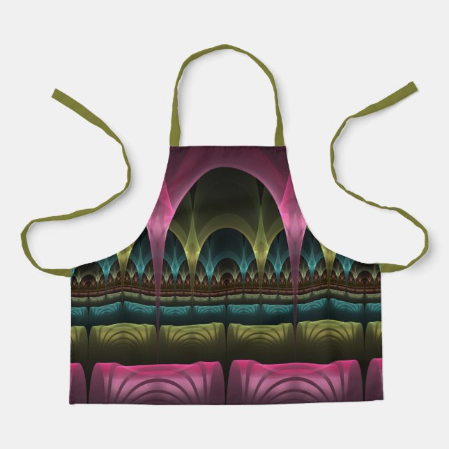 Special Fantasy Pattern Abstract Colorful Fractal Apron (Front)