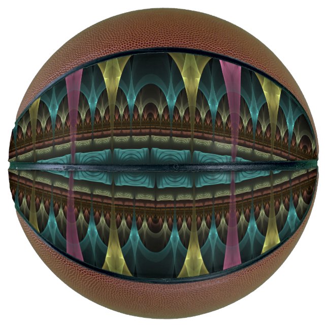 Special Fantasy Pattern Abstract Colorful Fractal Basketball (Front)
