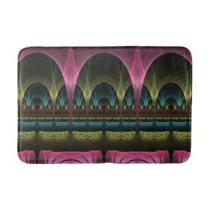 Special Fantasy Pattern Abstract Colorful Fractal Bath Mat