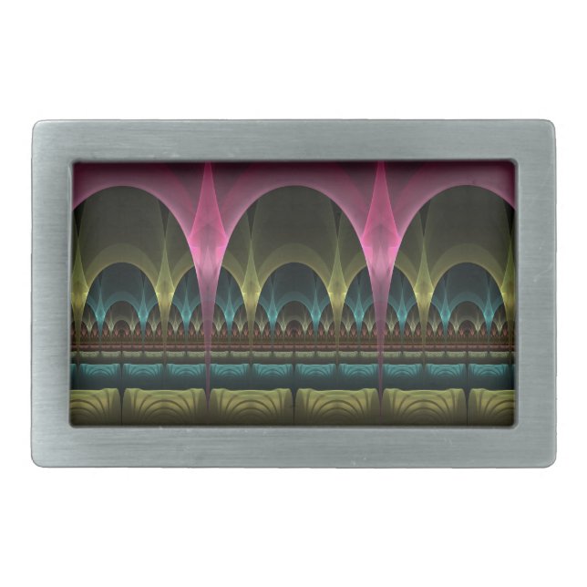 Special Fantasy Pattern Abstract Colorful Fractal Belt Buckle (Front)